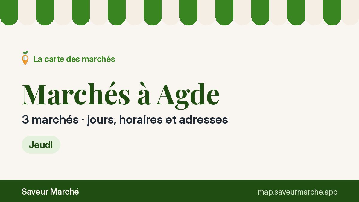 Marchés du jeudi à Agde