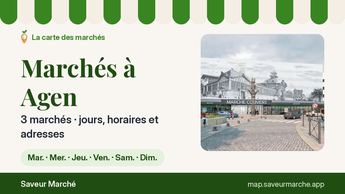 Marchés du dimanche à Agen