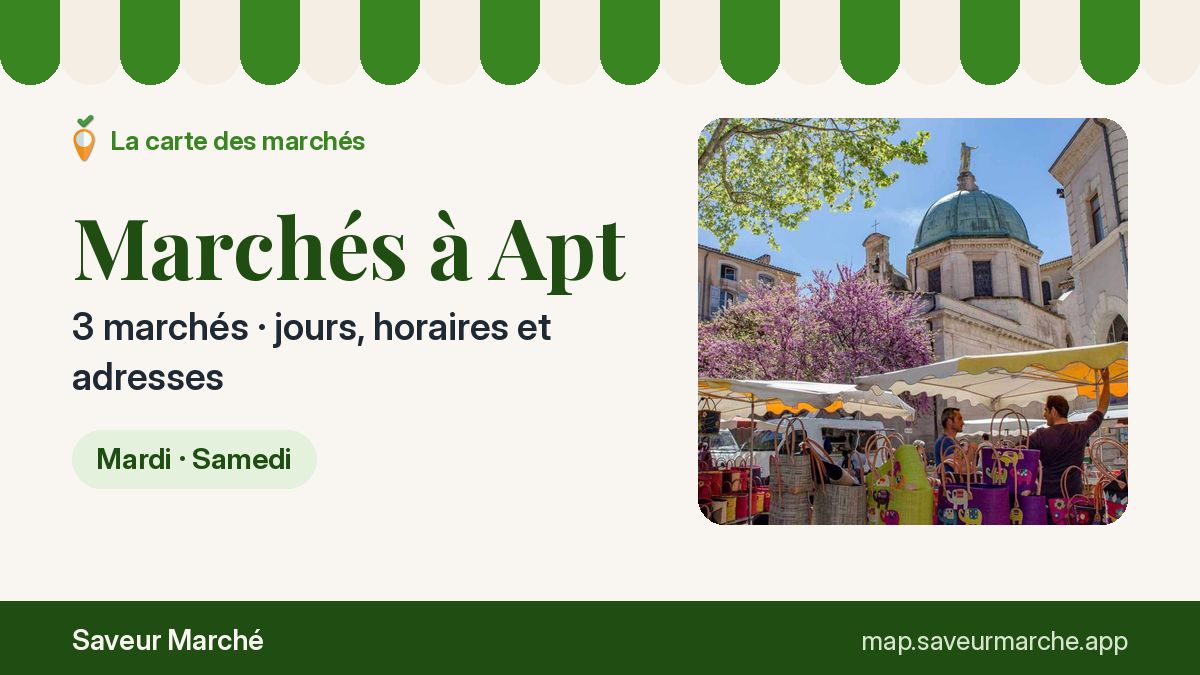 Marchés du samedi à Apt