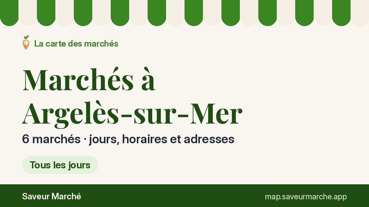 Marchés du vendredi à Argelès-sur-Mer