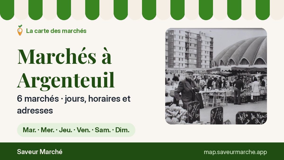 Marchés du samedi à Argenteuil