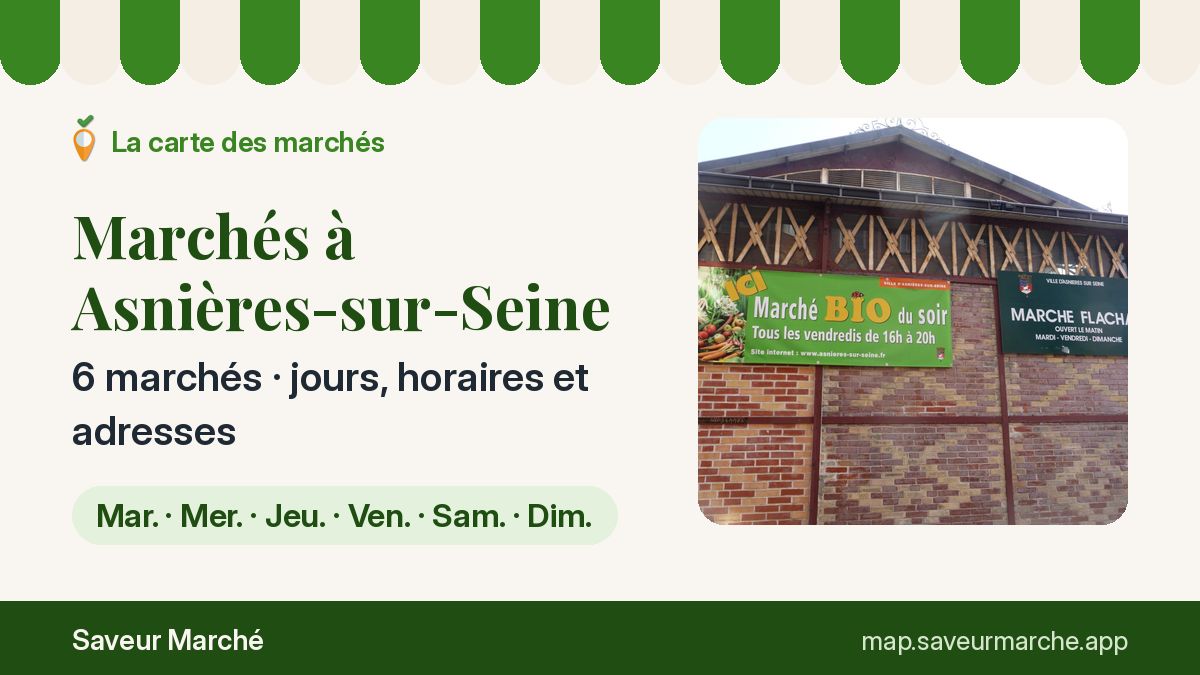 Marchés du dimanche à Asnières-sur-Seine