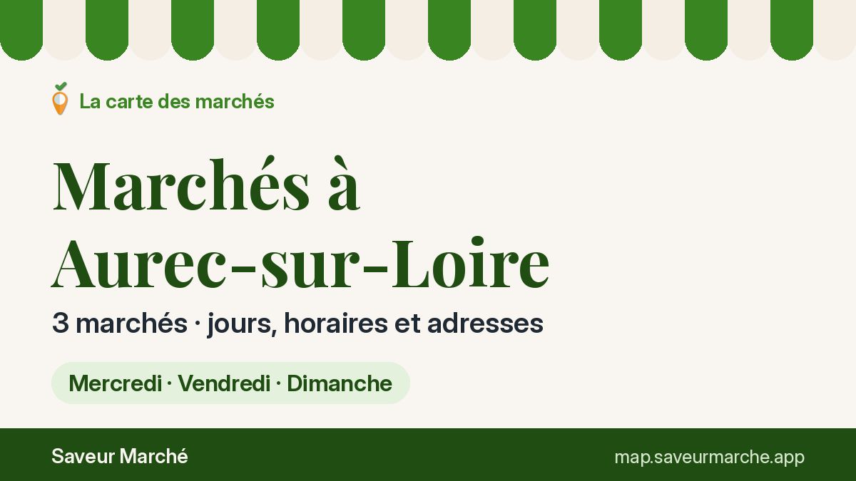 Marchés du vendredi à Aurec-sur-Loire