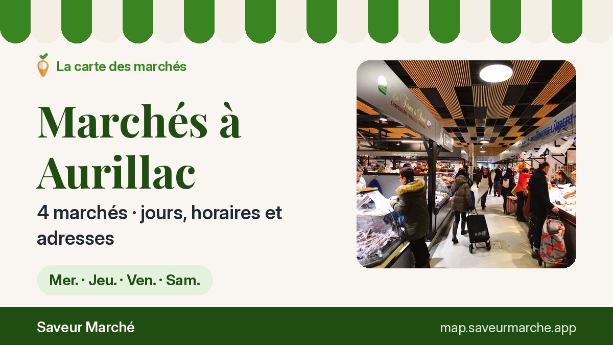 Marchés du samedi à Aurillac