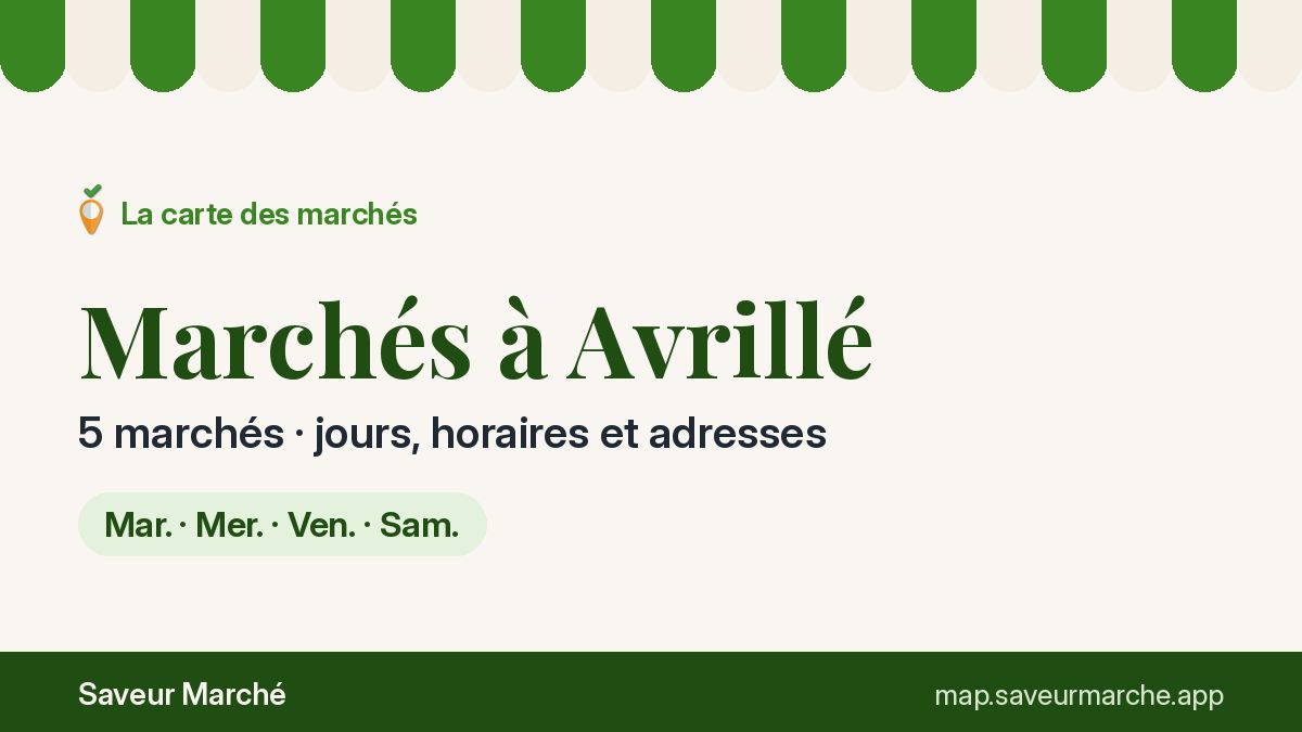 Marchés du mardi à Avrillé