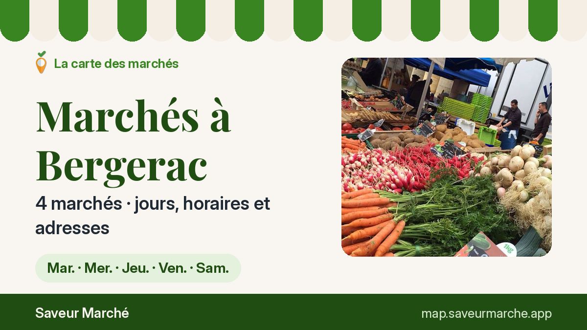 Marchés du samedi à Bergerac