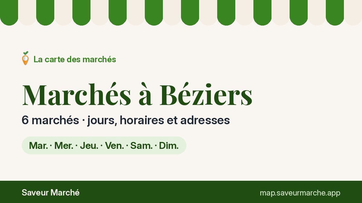 Marchés du vendredi à Béziers