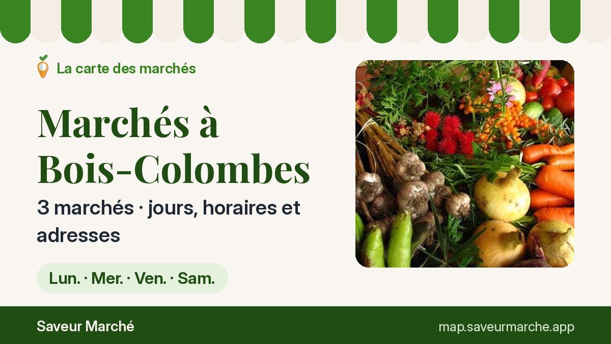 Marchés du mercredi à Bois-Colombes
