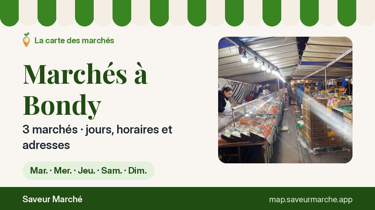 Marchés du samedi à Bondy