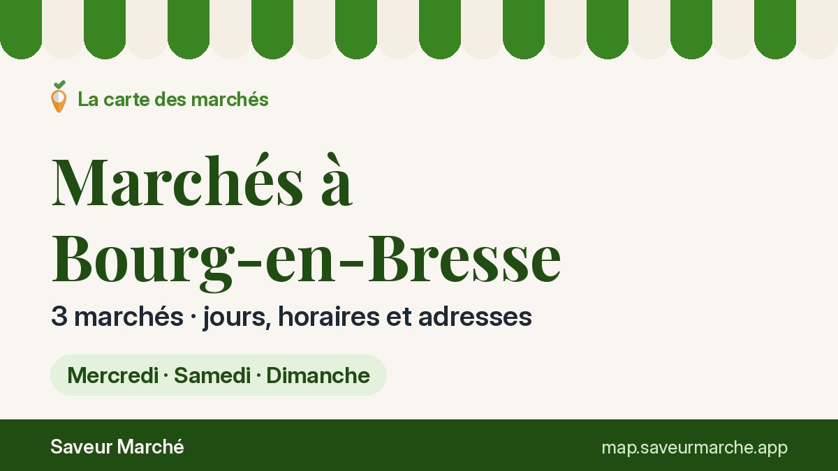 Marchés du dimanche à Bourg-en-Bresse