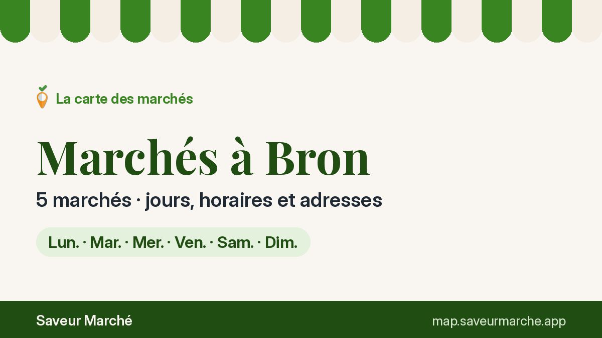 Marchés du mercredi à Bron