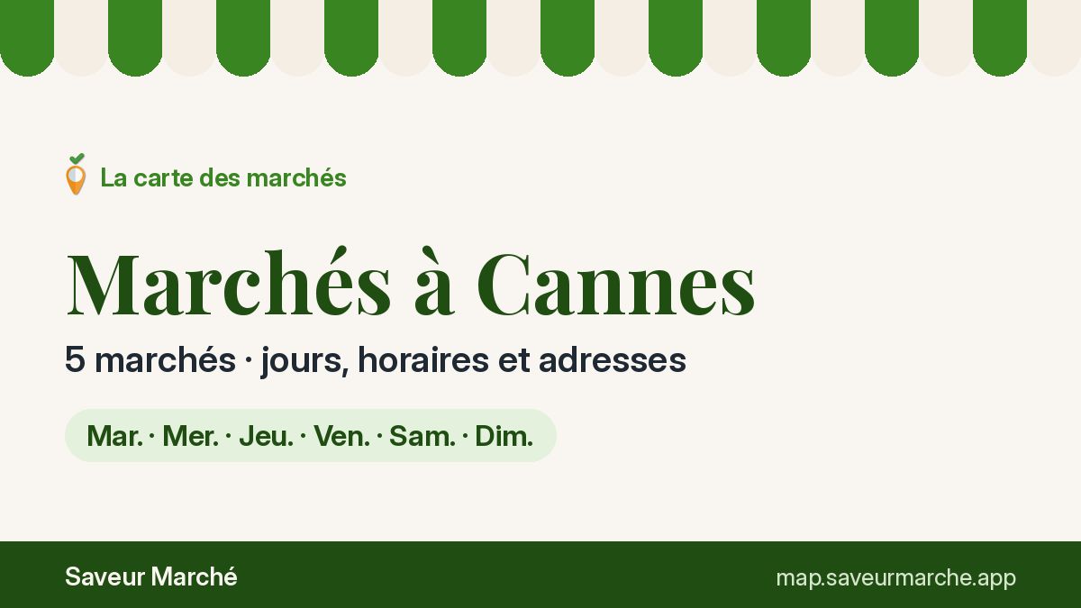 Marchés du dimanche à Cannes