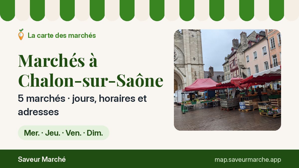 Marchés du mercredi à Chalon-sur-Saône