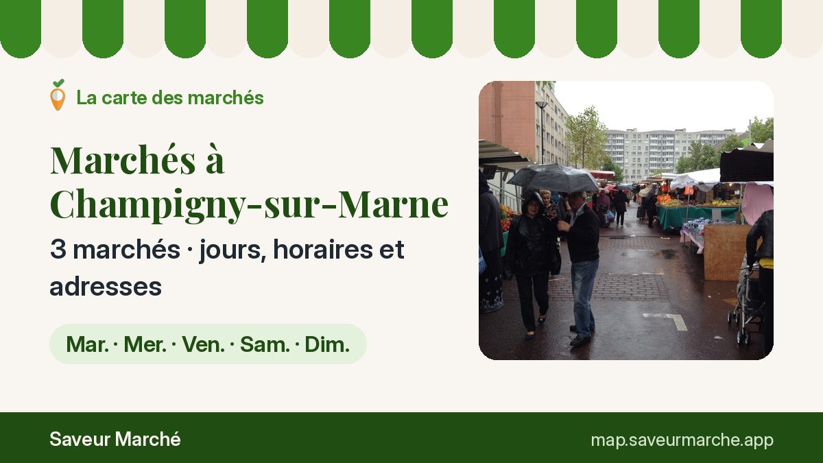 Marchés du dimanche à Champigny-sur-Marne