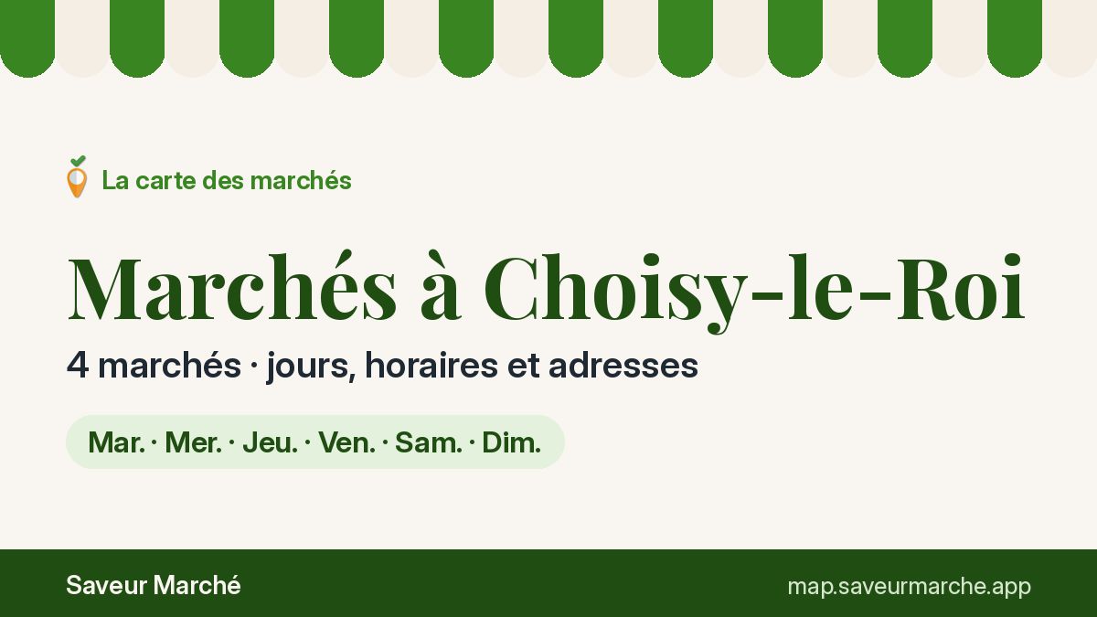 Marchés du vendredi à Choisy-le-Roi