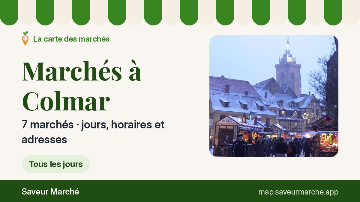 Marchés du samedi à Colmar