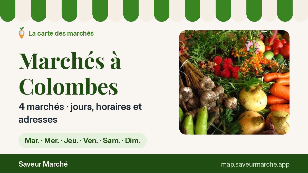 Marchés du dimanche à Colombes