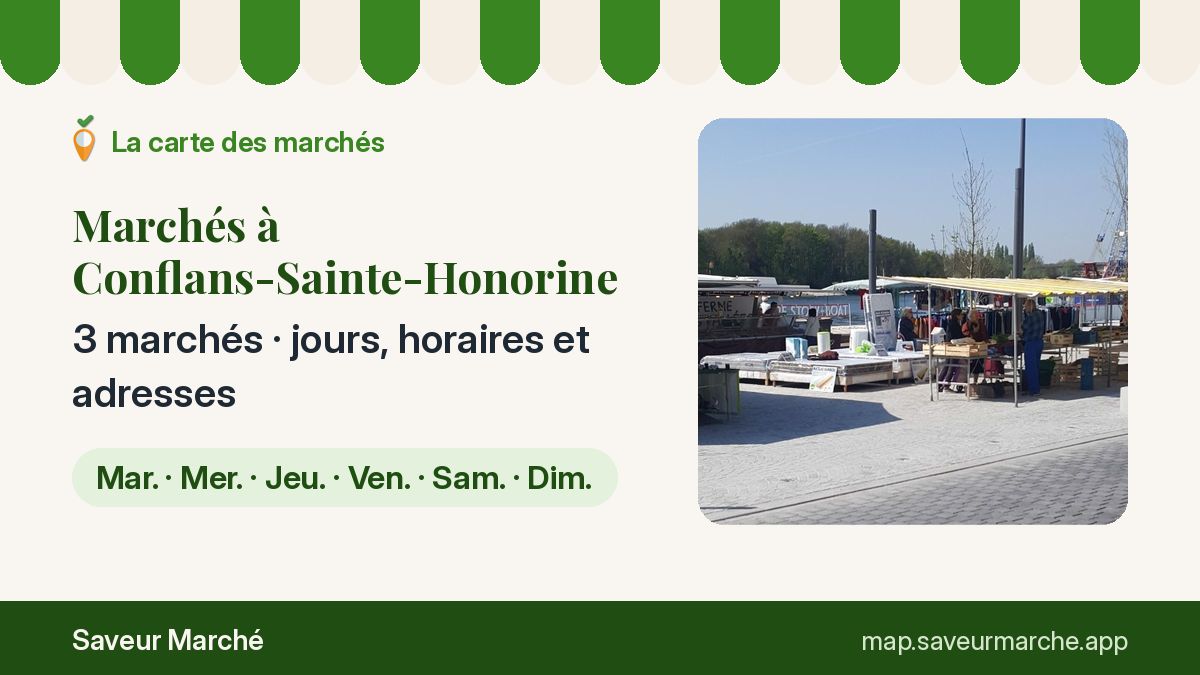 Marchés du dimanche à Conflans-Sainte-Honorine