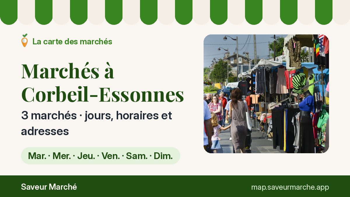 Marchés du dimanche à Corbeil-Essonnes