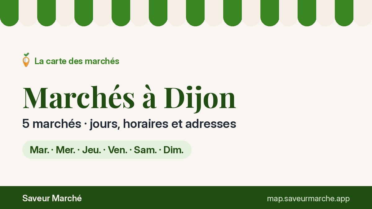 Marchés du samedi à Dijon