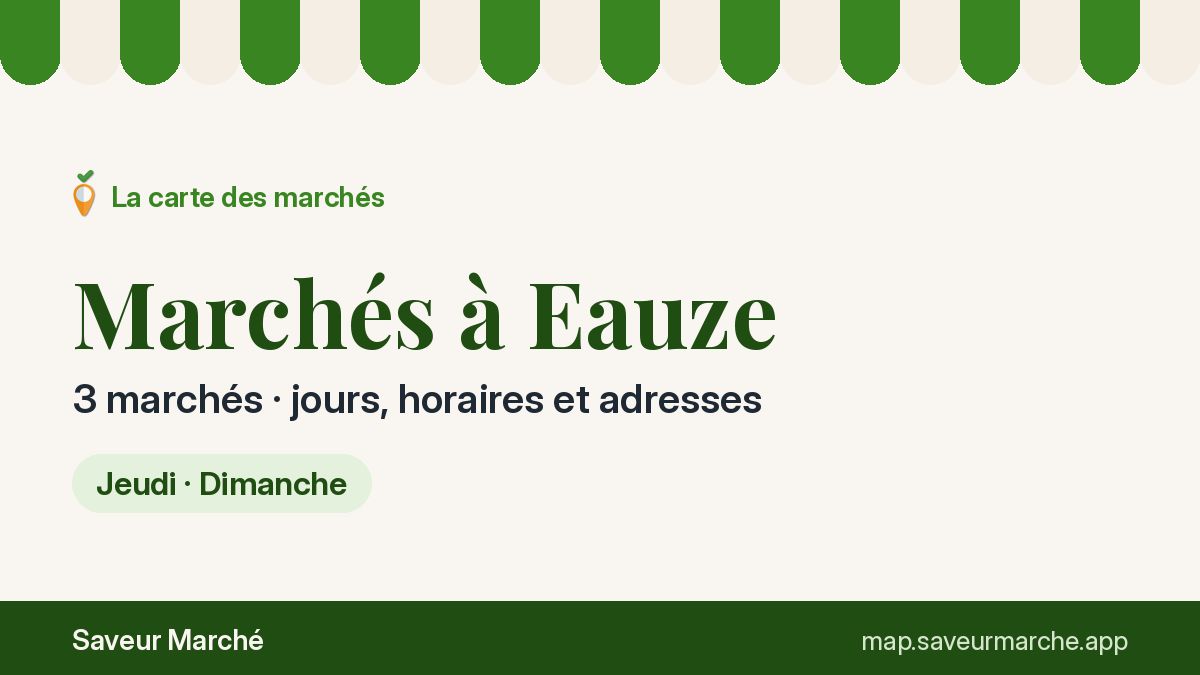 Marchés du dimanche à Eauze