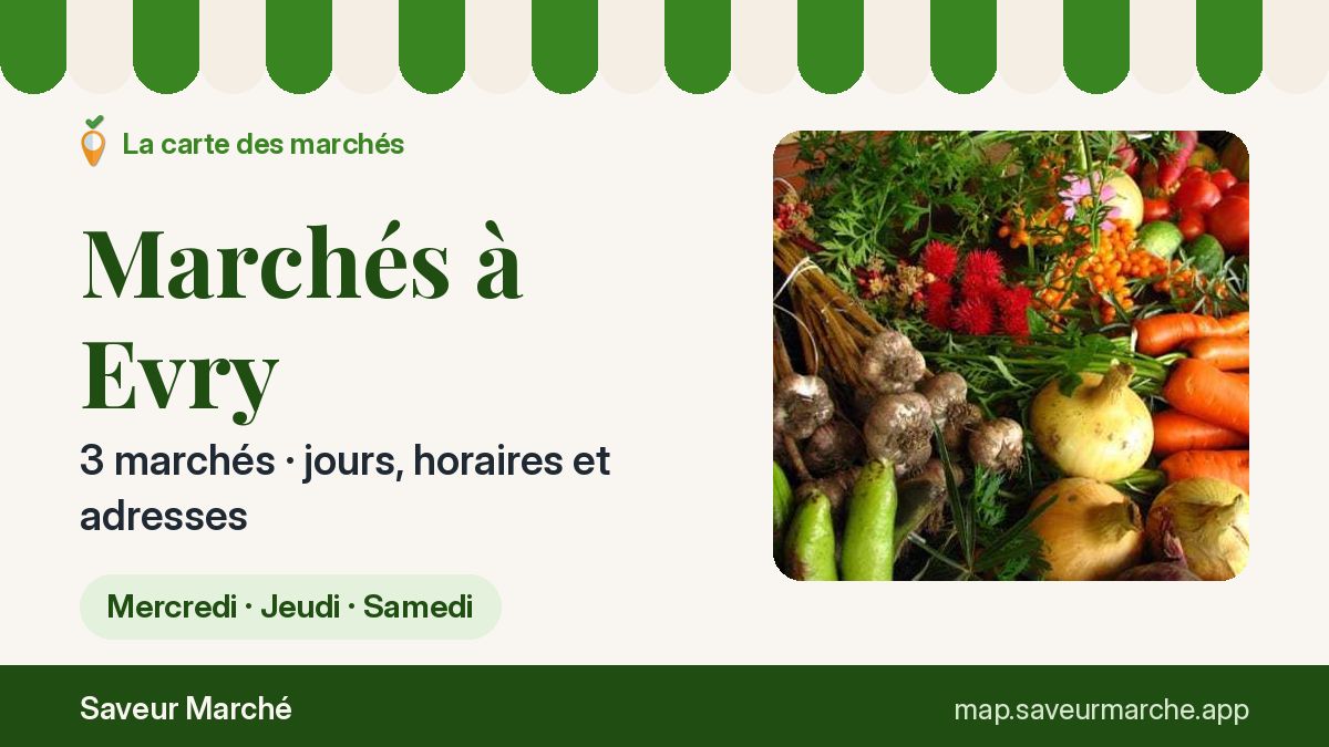 Marchés du samedi à Evry