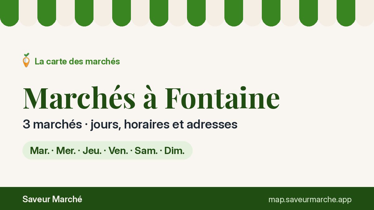Marchés du mercredi à Fontaine