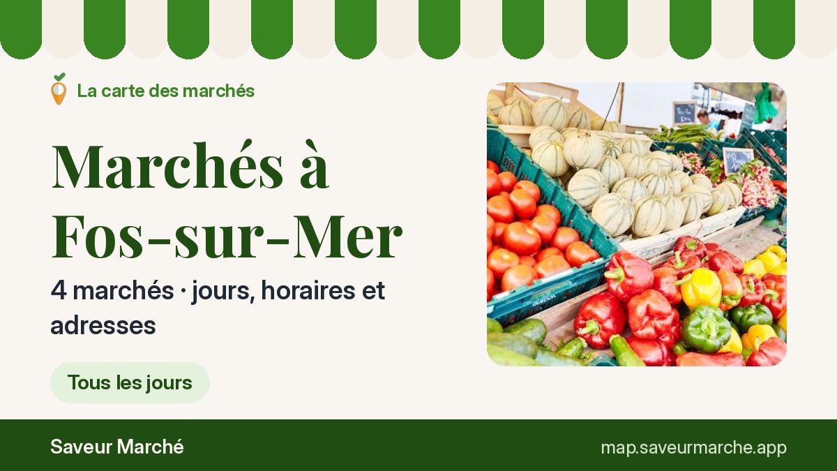 Marchés du mercredi à Fos-sur-Mer