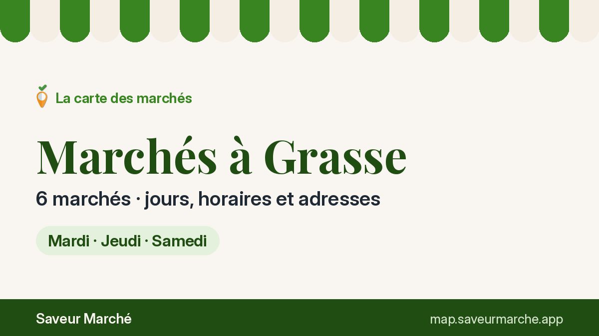 Marchés du samedi à Grasse