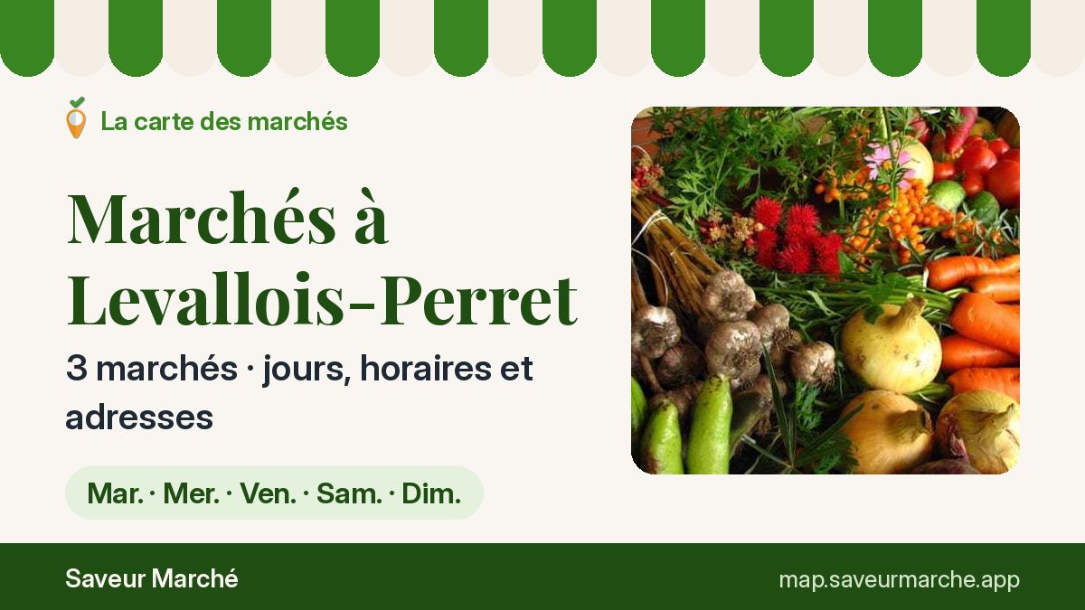 Marchés du samedi à Levallois-Perret