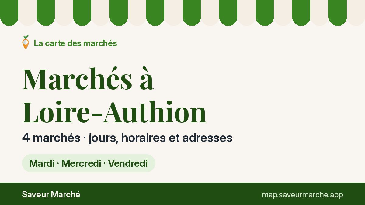 Marchés du mardi à Loire-Authion