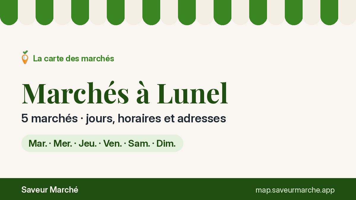 Marchés du dimanche à Lunel