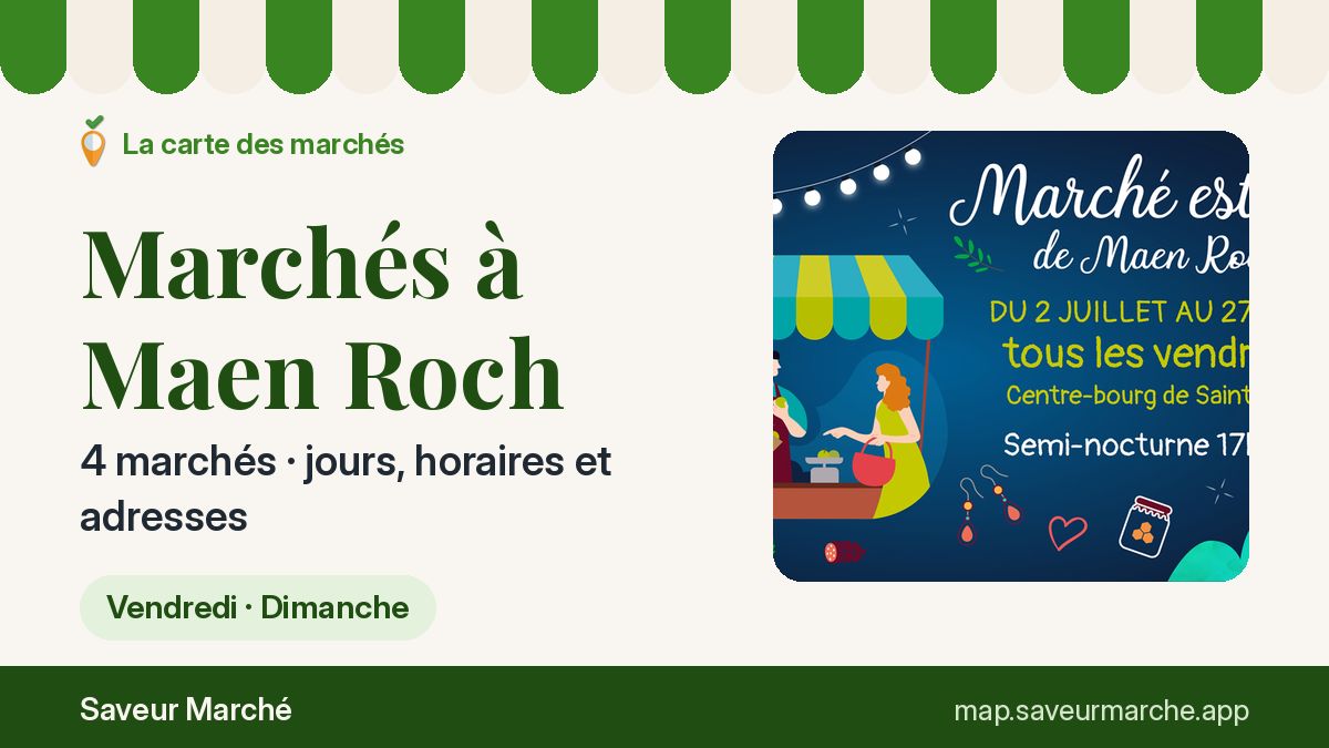 Marchés du vendredi à Maen Roch