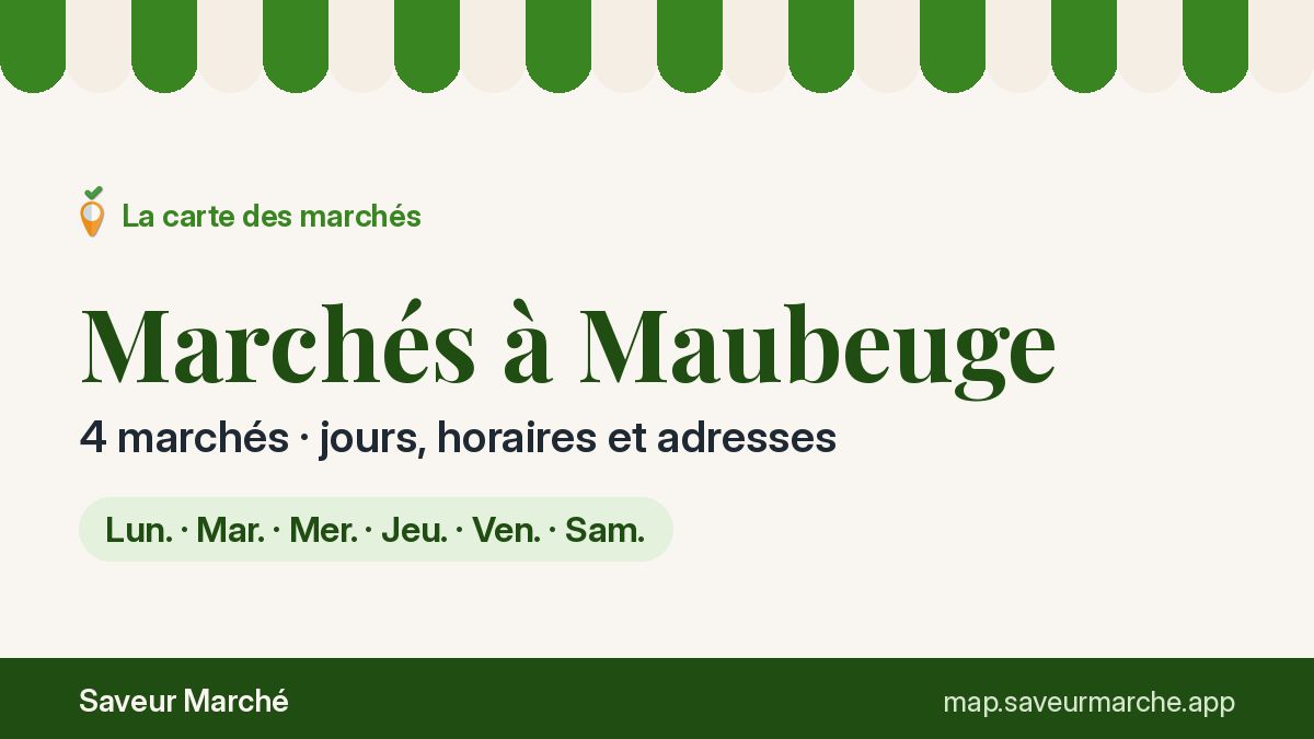 Marchés du samedi à Maubeuge