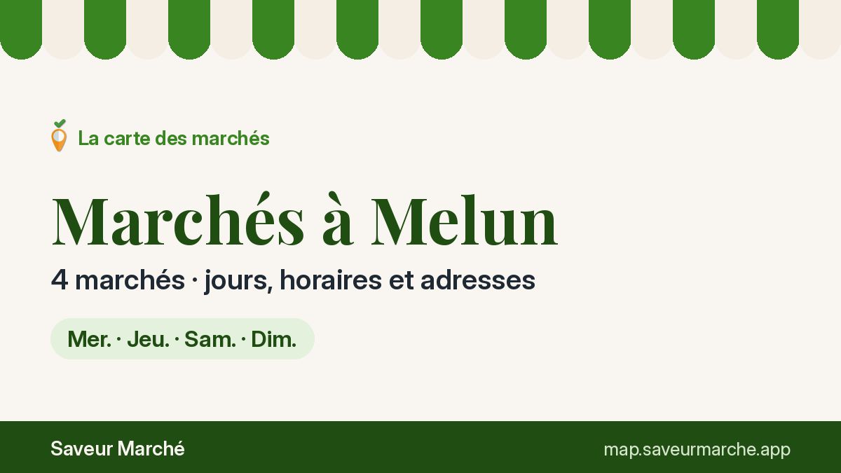 Marchés du dimanche à Melun