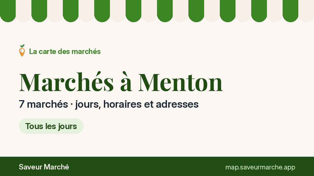 Marchés du dimanche à Menton