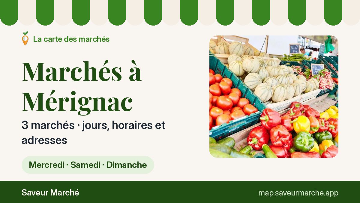 Marchés du dimanche à Mérignac