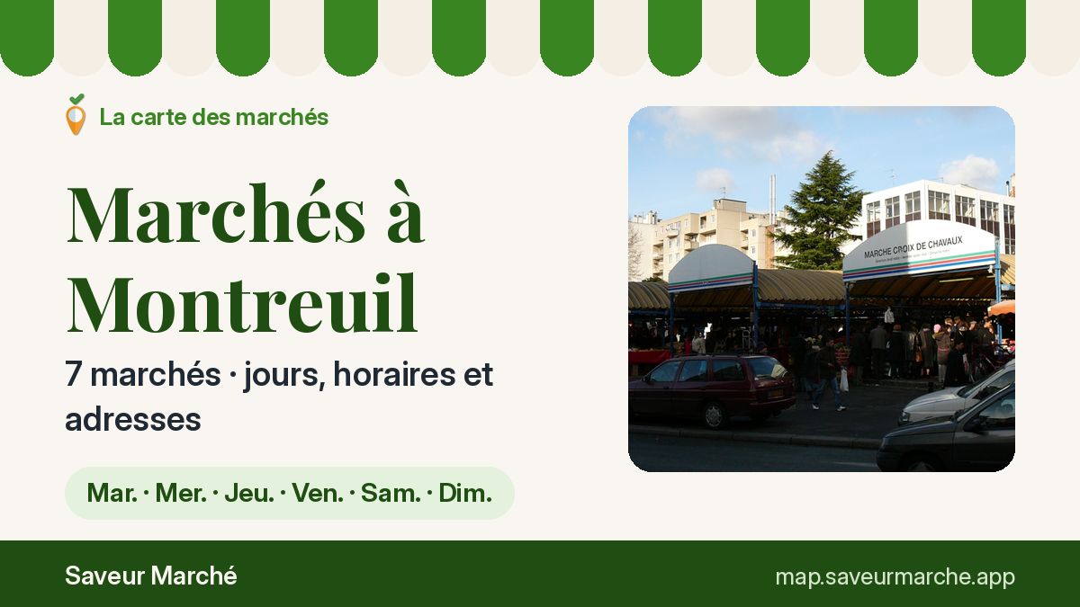 Marchés du mercredi à Montreuil