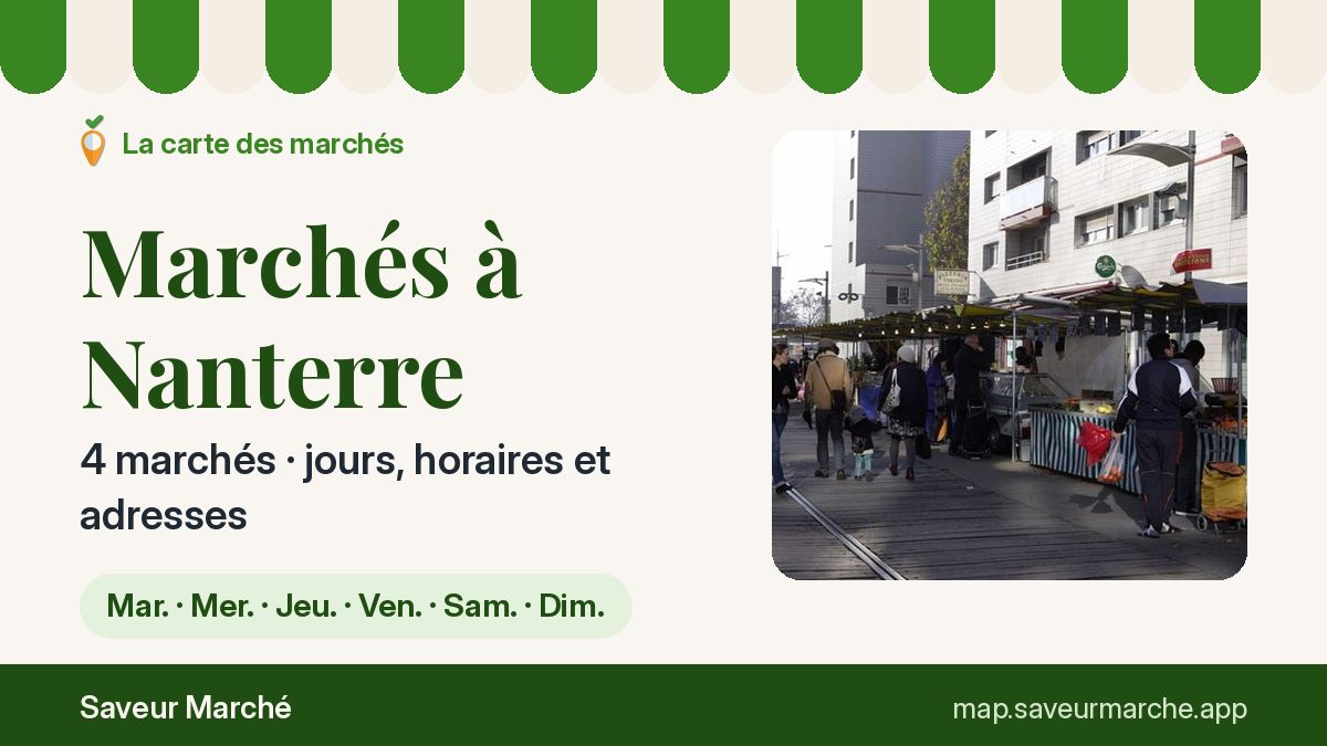 Marchés du dimanche à Nanterre