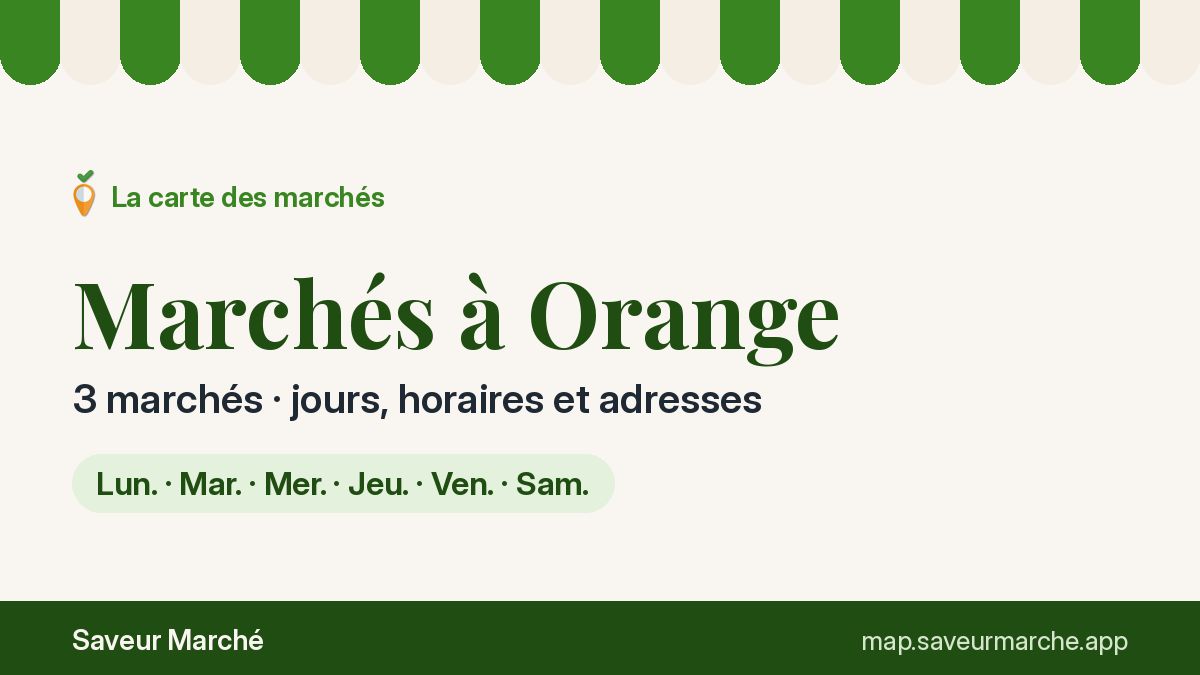 Marchés du mardi à Orange