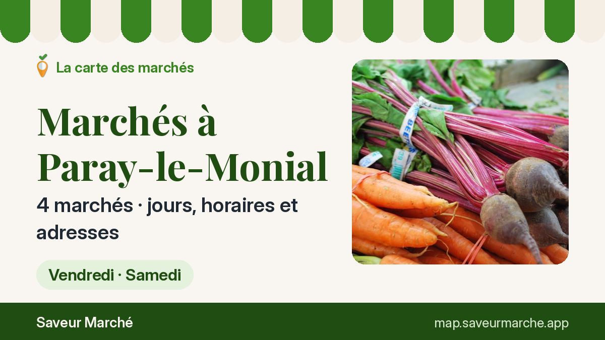 Marchés du vendredi à Paray-le-Monial