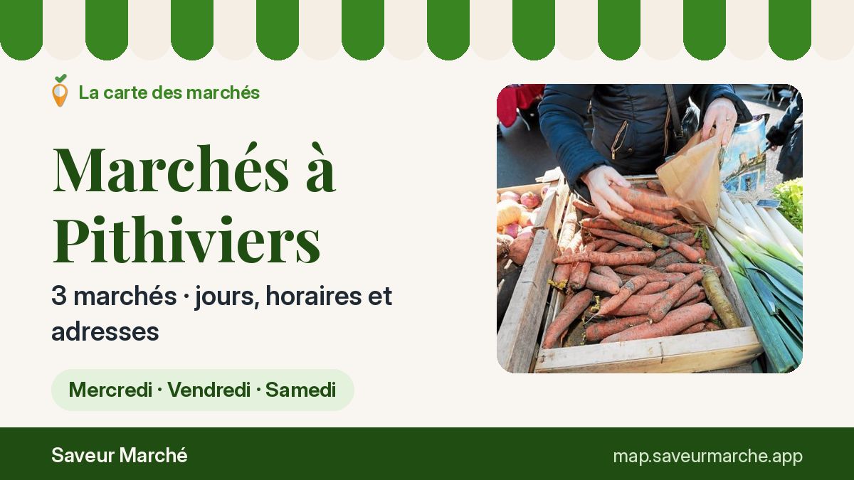Marchés du samedi à Pithiviers