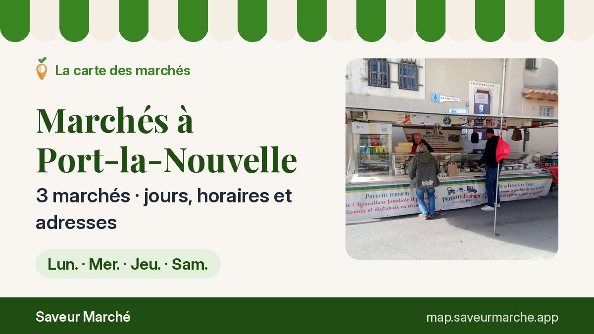 Marchés du mercredi à Port-la-Nouvelle