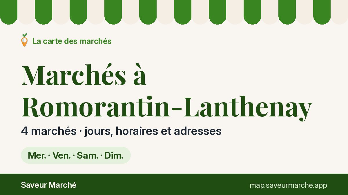 Marchés du mercredi à Romorantin-Lanthenay