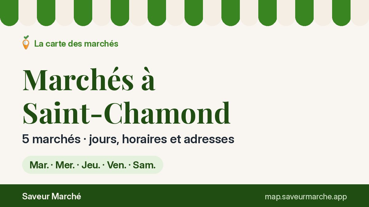Marchés du samedi à Saint-Chamond