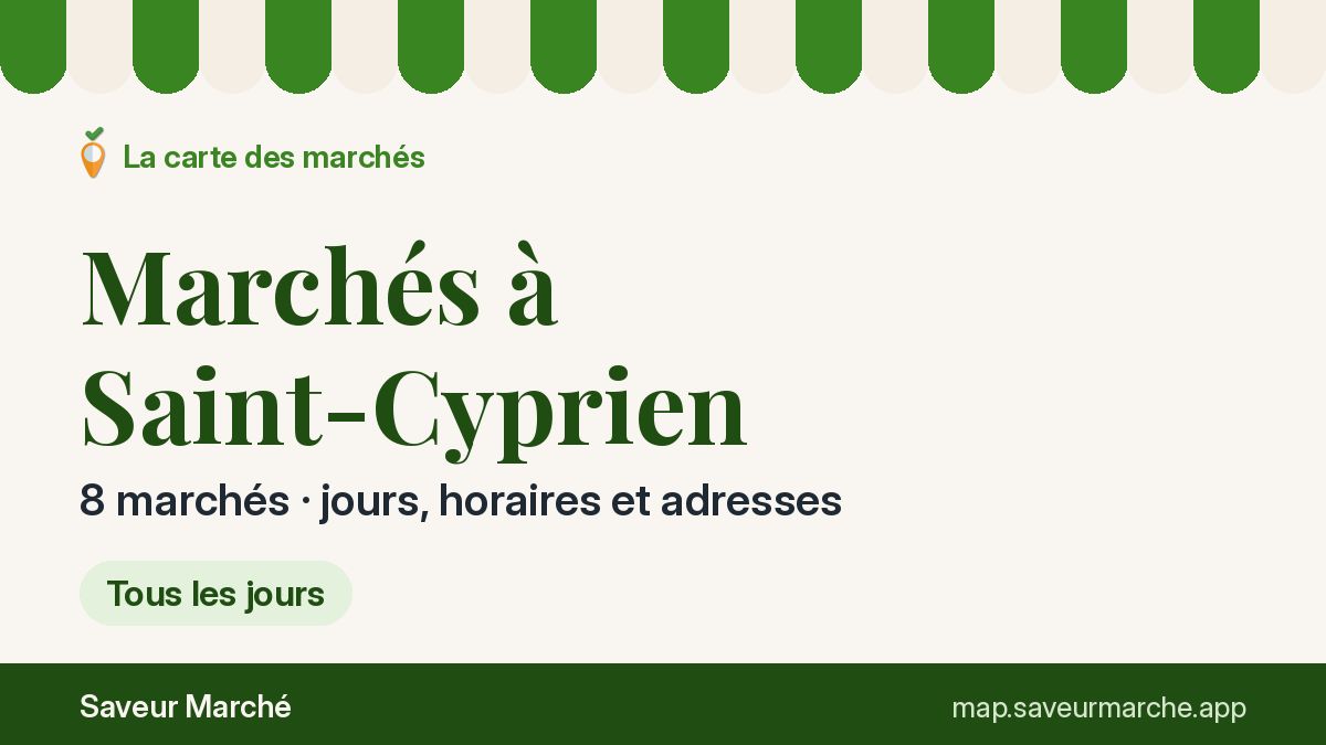 Marchés du dimanche à Saint-Cyprien