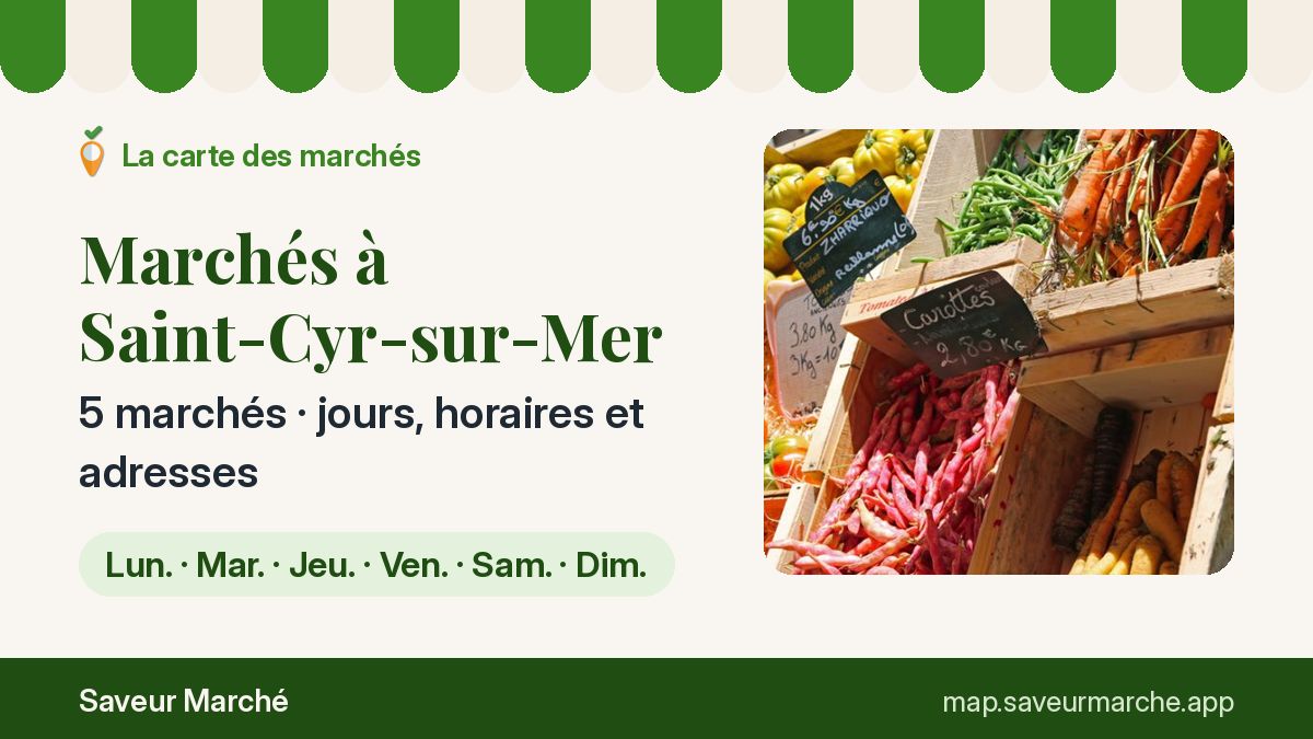 Marchés du dimanche à Saint-Cyr-sur-Mer