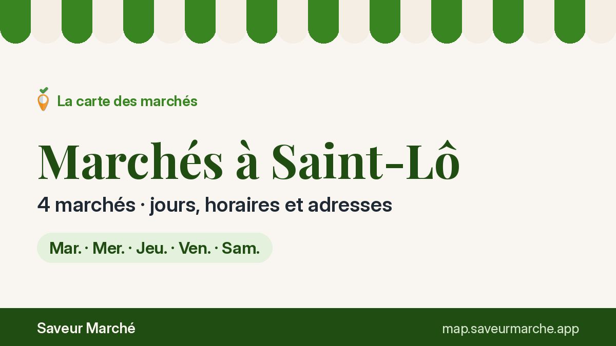 Marchés du jeudi à Saint-Lô