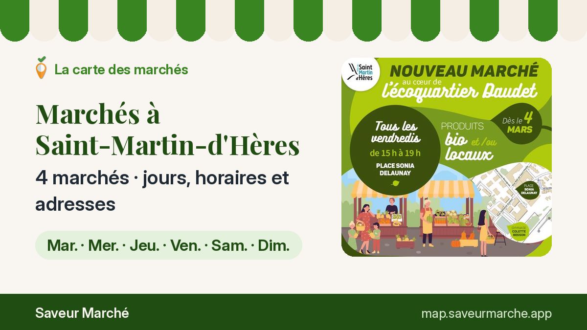 Marchés du vendredi à Saint-Martin-d'Hères