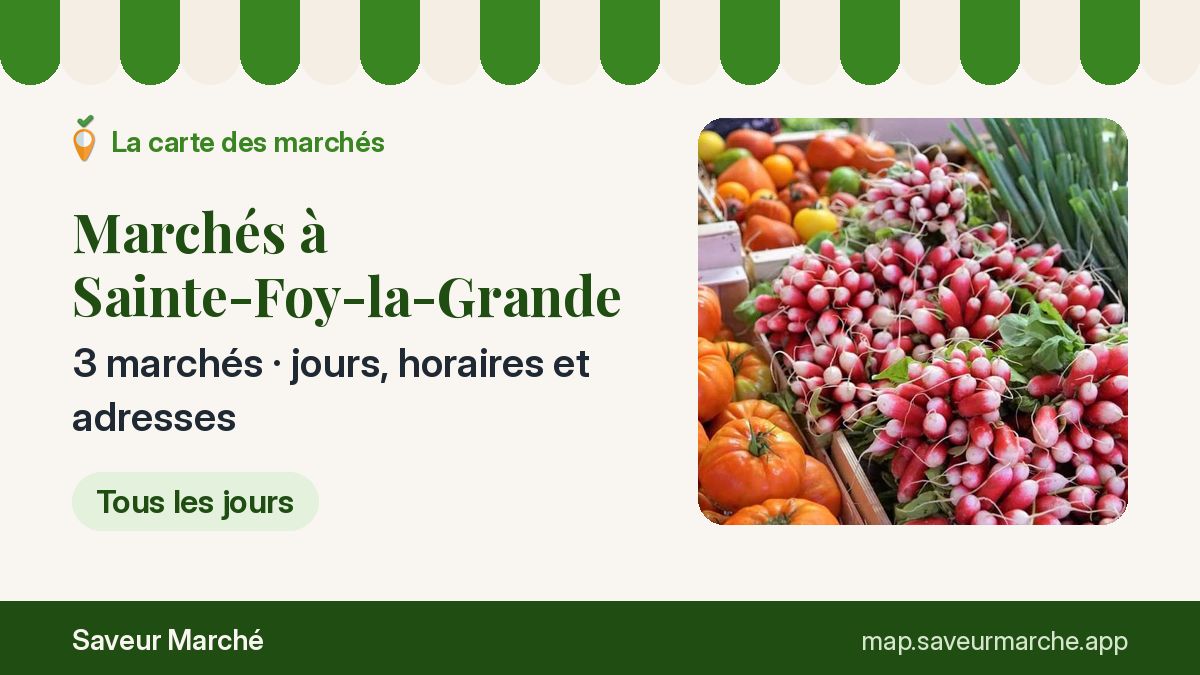 Marchés du jeudi à Sainte-Foy-la-Grande